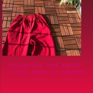 Scrunchie red pants!!! Vintage!